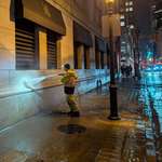 image for [OC] Night shift vibes.  Power washing in the streets of downtown Toronto.