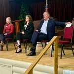 image for Empty chair after Trump's handpicked nominee for WI-7 House seat didn't show up for debate. (OC)