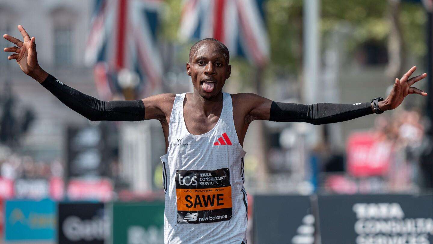 image for Sabastian Sawe runs first sub-2-hour marathon race, shatters world record in London