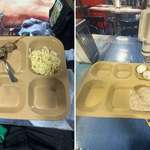image for Photos from the USS Abraham Lincoln show small meal portions being served to U.S. sailors.