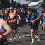 image for A marathon runner with a fridge on his back, to raise awareness for dementia. (London Marathon)
