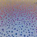 image for Raindrops on a car during sunset.