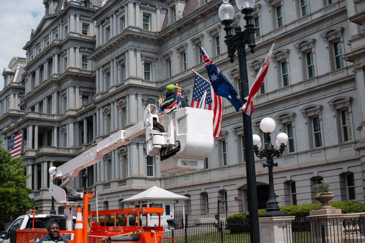 image for Down Under blunder: DC mistakenly displays Australian flags instead of British ones ahead of King Charles visit