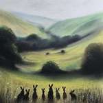 image for [OC] A picture I did using charcoal and pastels inspired by Watership Down. Before the journey.