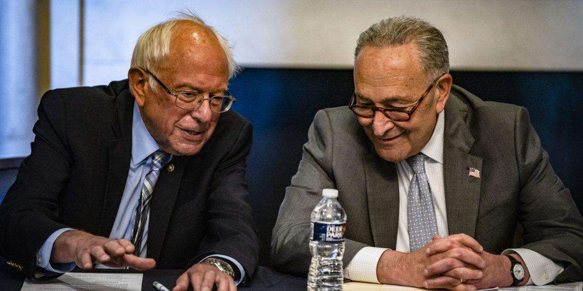 image for Bernie Sanders is destroying Chuck Schumer in the Democratic Party’s Civil War ahead of the midterms