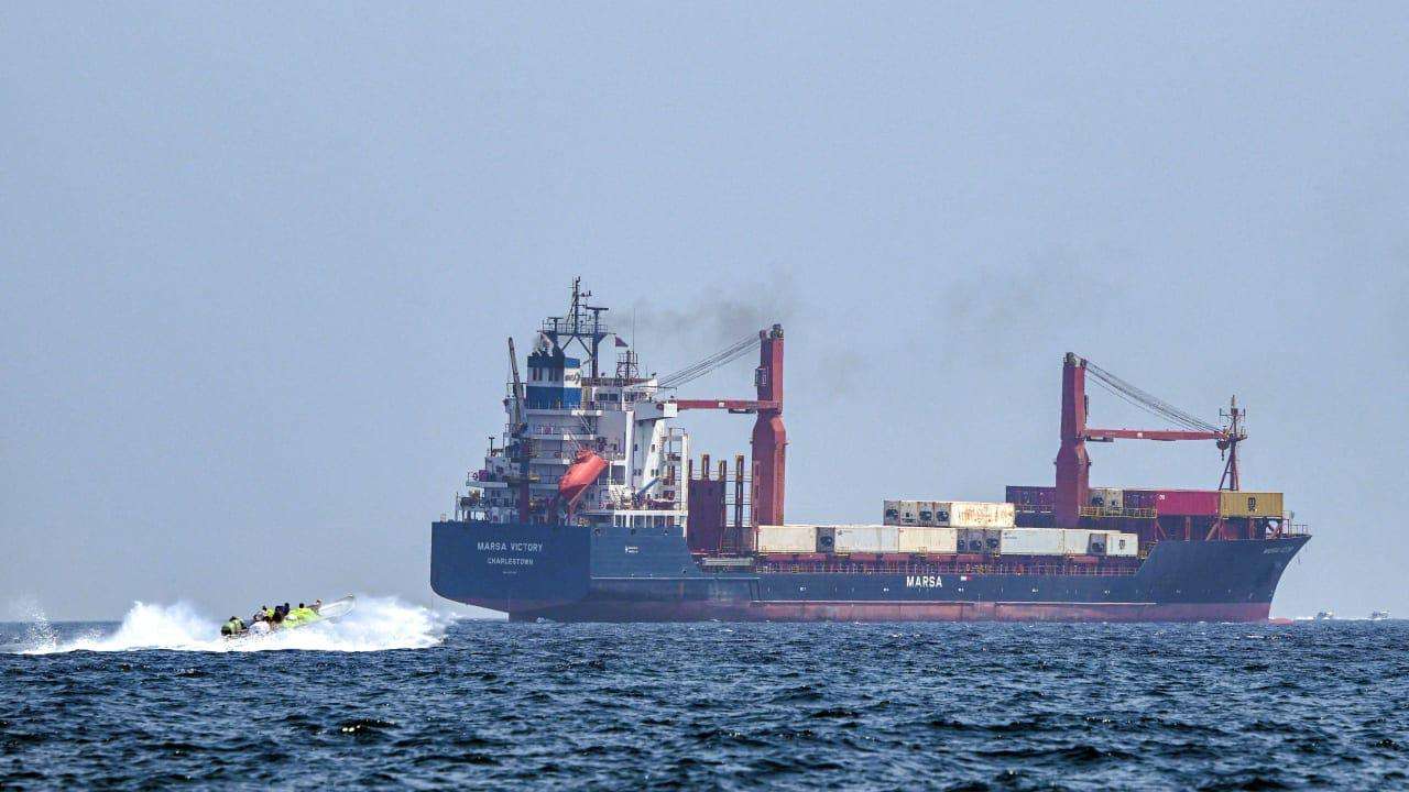 image for French shipping giant says vessel hit in Strait of Hormuz attack