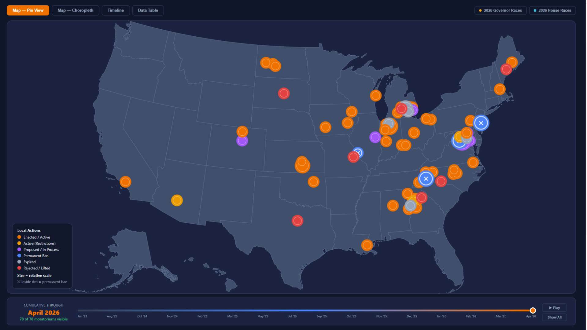 image for AI data center bans are rapidly multiplying across the US — 69 jurisdictions block new builds, with four moves noted as permanent