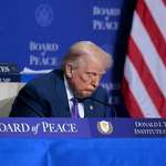 image for The "Peace President" Donald Trump dozes off at Board of Peace meeting