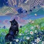 image for My client asked me to paint her elderly cat in the place he would dream about(OC)