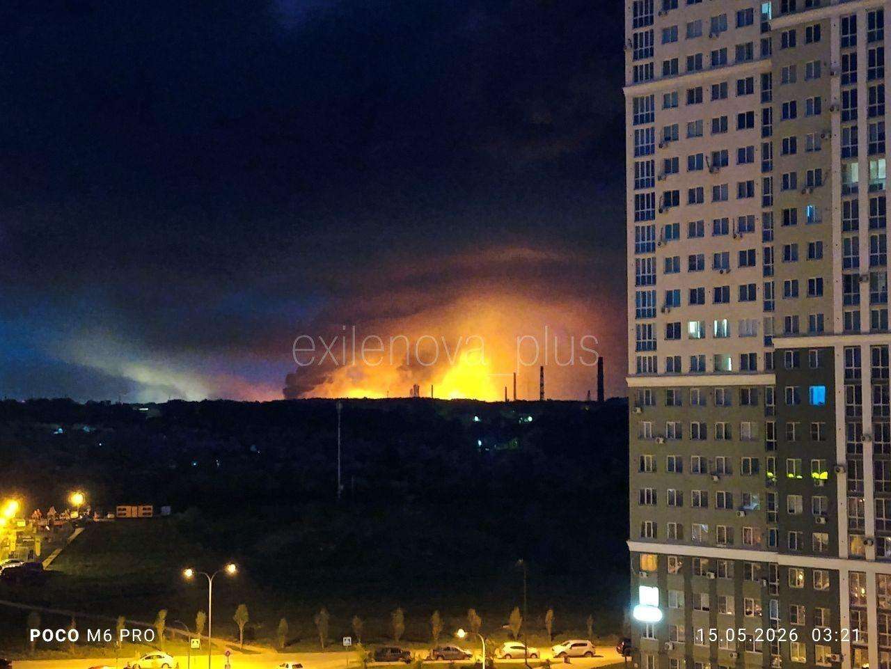 image for Massive fire erupts at Russia's Ryazan oil refinery as Ukrainian drone blitz hits multiple targets, oblasts