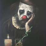 image for [OC] A picture I did using charcoal and pastels. Death of a clown.