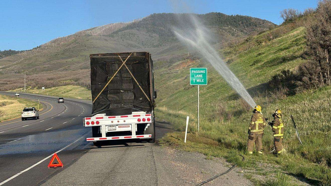 image for 25 million bees saved by firefighters after semi-truck breaks down in Parleys Canyon