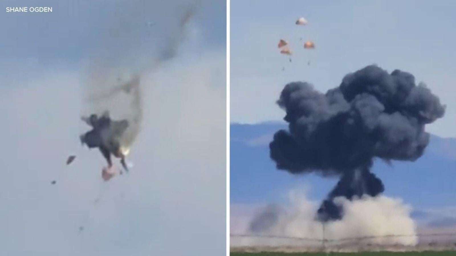 image for 2 Navy jets crash during air show in Idaho, 4 crew members eject safely
