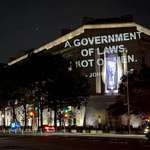 image for OC: John Adams “A government of laws, not of men" quote on DOJ building in protest of $1.8B fund