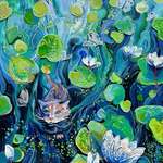 image for My childhood cat used to swim in lakes. So I painted this (OC)