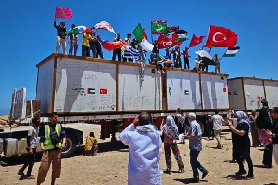 image for Gaza aid convoy activists beaten and detained in Libya