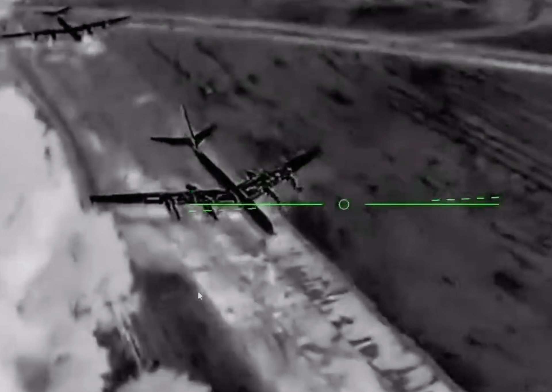 image for Ukrainian military destroy two Russian Tu-142 naval aircraft, Iskander missile system on Black Sea coast