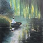 image for [OC] A picture I did using charcoal and pastels. Inspired by Renoir and Monet.