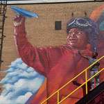 image for My first mural in Toronto. The kid I used as a reference photo stopped by to see it in progress. OC