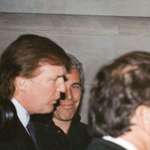 image for Epstein creepily staring at the camera with Trump there too.[OC]