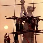 image for Students building the Goddess of Democracy statue in Tiananmen Square