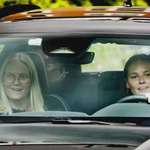 image for The princess of Norway drives her parents, the crown prince and crown princess home from hospital