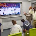 image for [OC] Inmates on Rikers Island in New York City watch the first game of the NBA finals