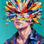 image for In honor of Men’s Mental Health Month, here is the latest painting “Parasite”