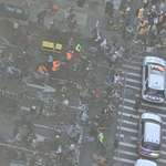 image for Delivery drivers waiting for the motorcade to pass on 34th Street in Manhattan [OC]