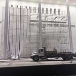 image for [OC] At The Kennedy Center. They are covering it up with tarps so we can’t see his name come down.