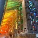 image for Sunrise inside Sagrada Familia, Barcelona.