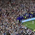 image for Argentine fans bowing to Messi last night