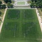 image for "86 47" etched near the Lincoln Memorial Reflecting Pool more visible after cover up (6/19/2026)
