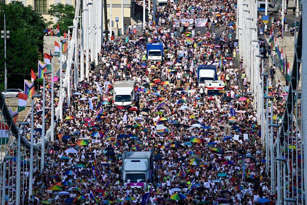 image for Tens of thousands march in the first Budapest Pride since Viktor Orbán was voted out