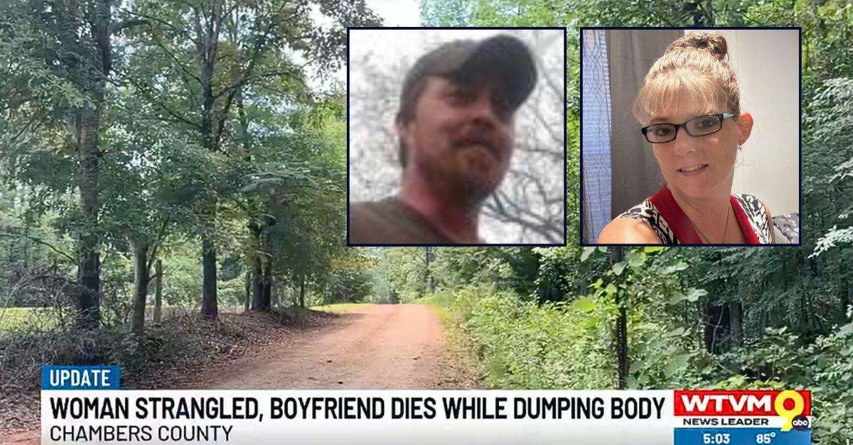 image for Boyfriend dies while dumping strangled girlfriend in woods
