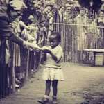 image for African girl in a human zoo. Belgium