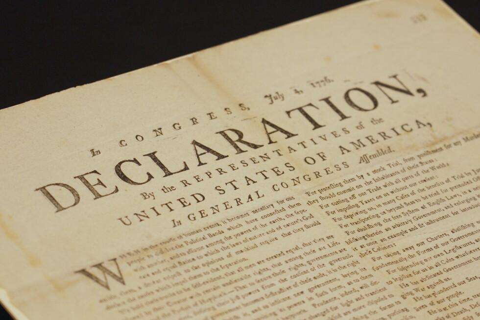 image for Rare copy of Declaration of Independence found by UK National Archives in papers of captured US ship