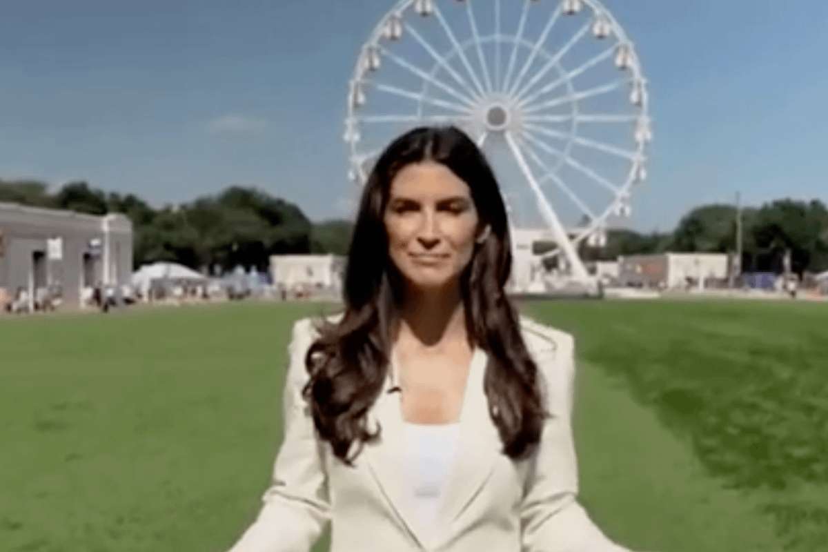image for CNN’s Kaitlan Collins trolls Trump by reporting on the state fair by reporting in the middle of the empty field