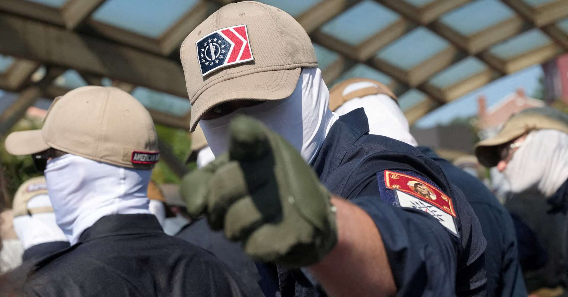 image for Masked Patriot Front white nationalists stage July 4 march through DC