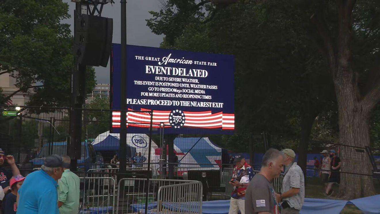 image for National Mall evacuated as storms slam the District; Trump's speech and fireworks delayed