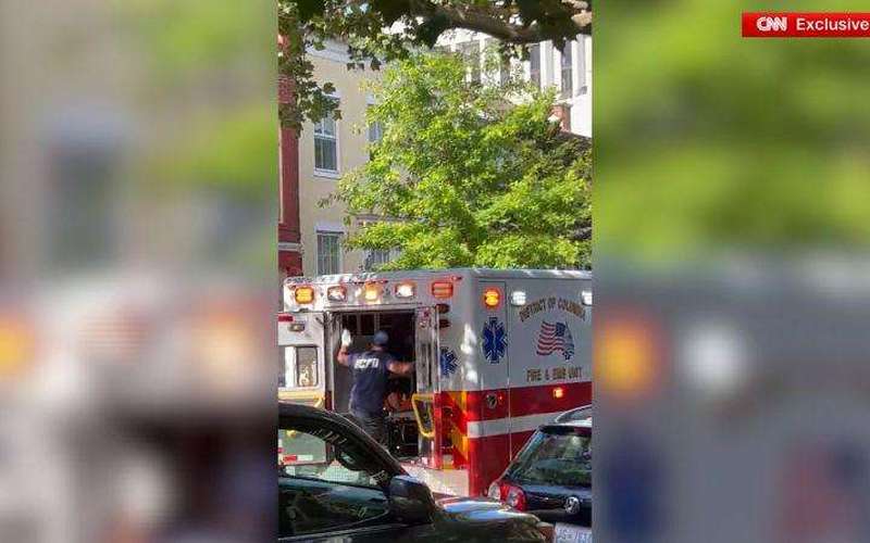 image for McConnell was loaded into ambulance on a stretcher, according to eyewitness and new video
