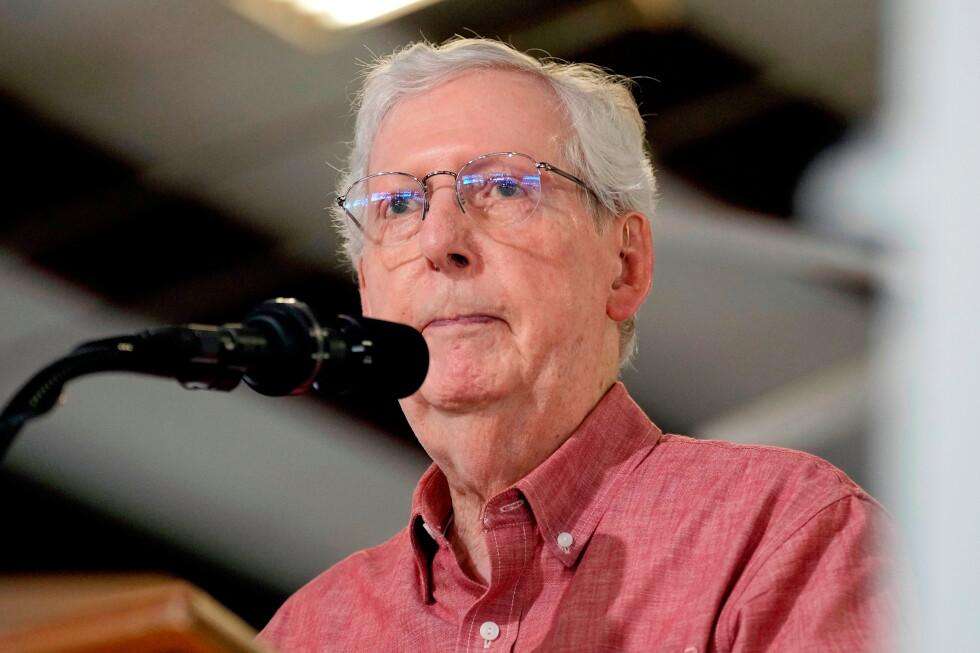 image for McConnell says a fall led to his hospitalization, breaking weeks of silence about health condition