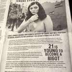 image for Pro-Zionist American newspaper ad criticising Lorde over her “anti-Semitic” boycott of Israel (2017)