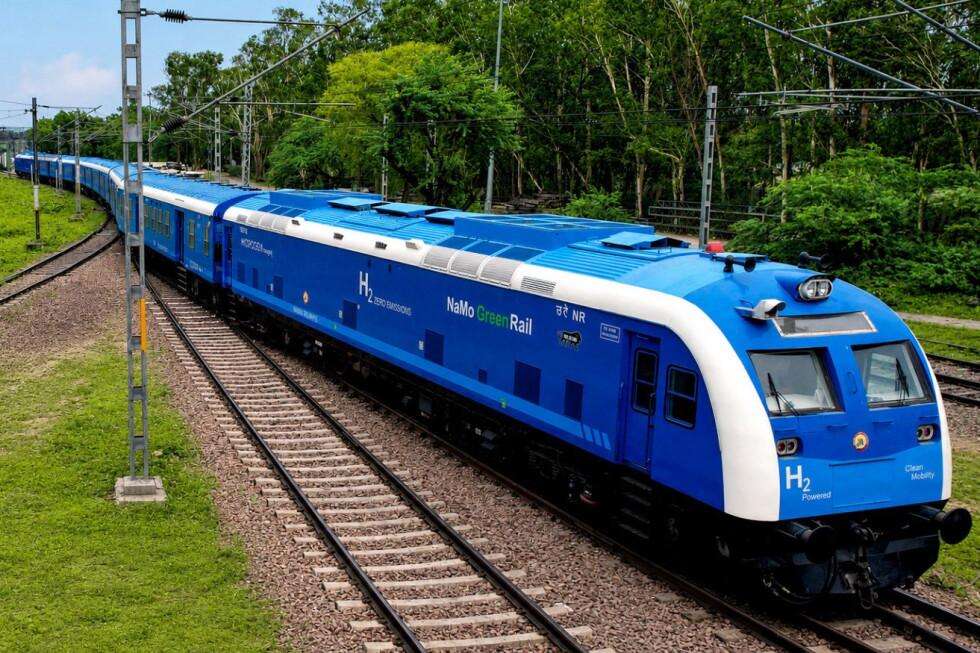 image for India launches first hydrogen-powered train built in the country to expand clean energy on railways