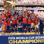 image for Spain lift the 2026 FIFA World Cup trophy
