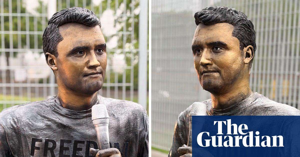 image for New York sculptor spent $100,000 to make a Charlie Kirk statue no one wants to buy